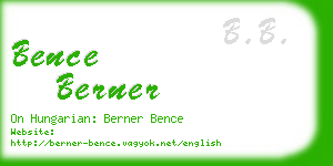 bence berner business card